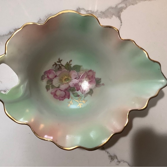 Goebel Other - Wild Rose Leaf Shape Candy Bowl by Goebel of Bavaria W. Germany Excellent Cond.
